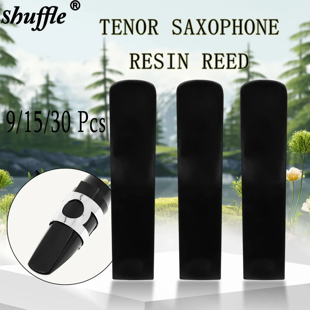 9/15/30 Pcs Tenor Sax Resin Reed Black Reed Durable Saxophone Mouthpieces Replacement Accessories Woodwinds Instruments Parts