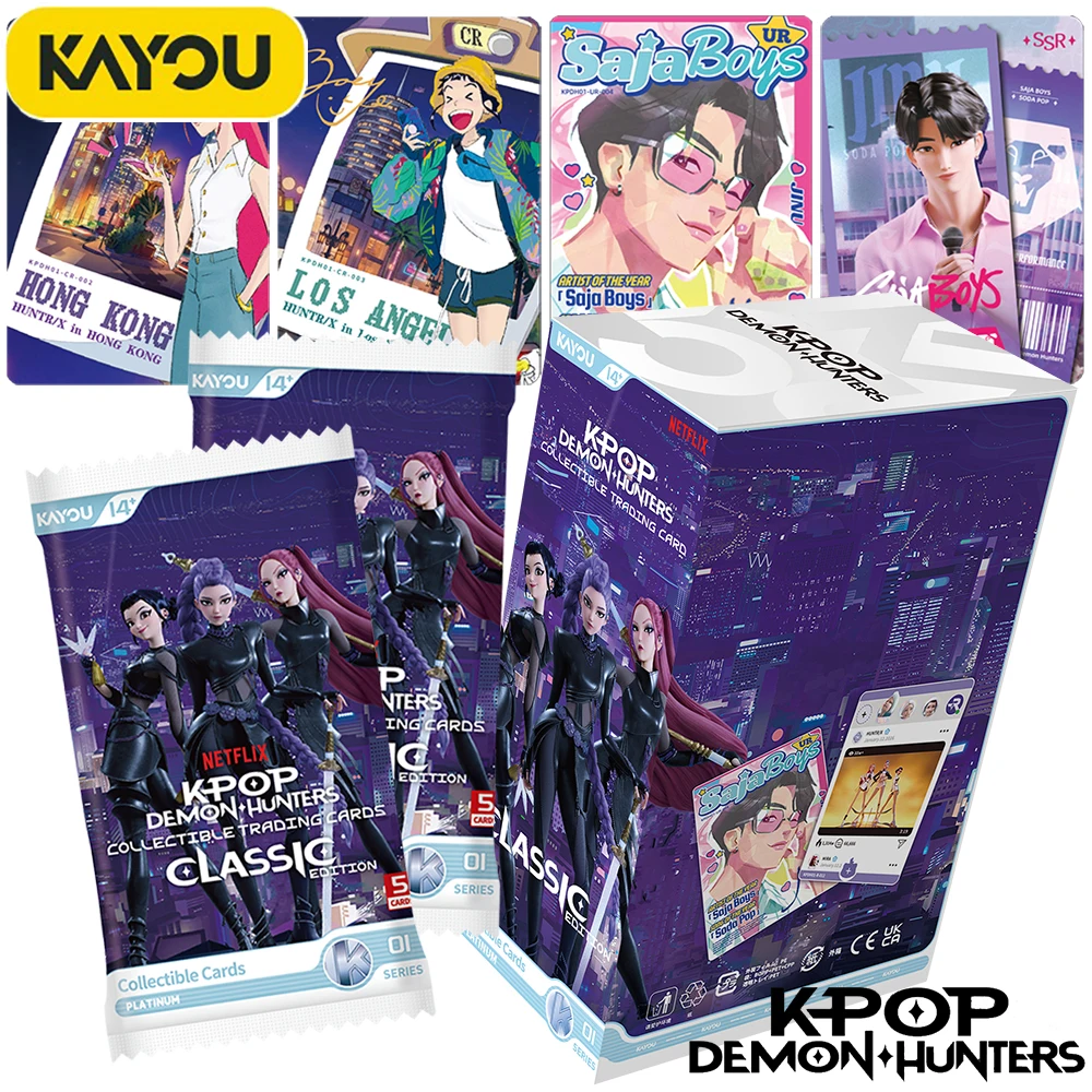KAYOU Original KPop Demon Hunters Collection Card American Music Drama Theme Girl Animation Exquisite Design Card Desktop Toys
