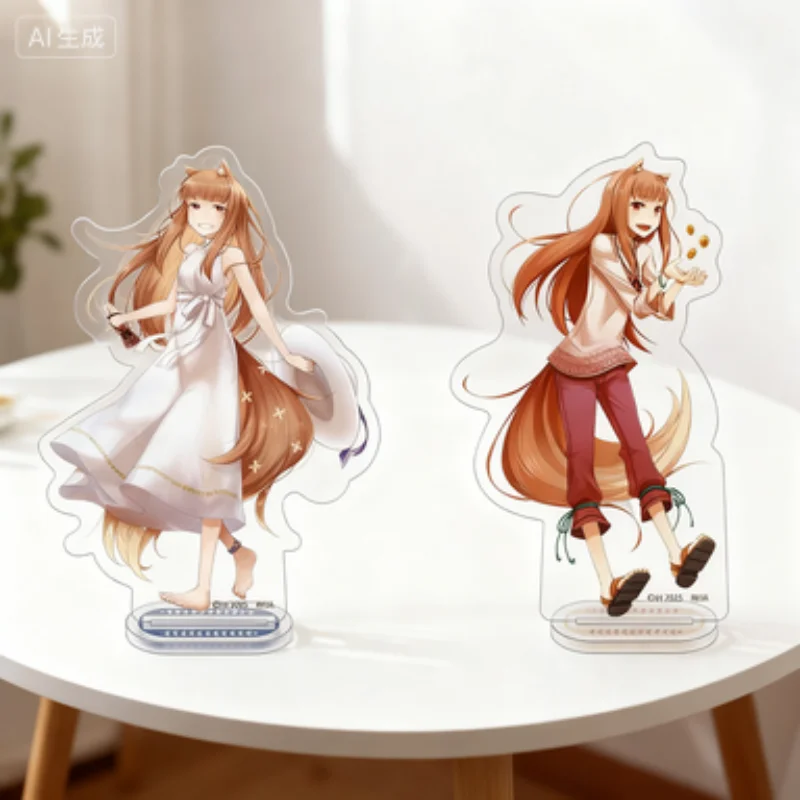 

Anime Merchant Meat Spice Wolf Acrylic Stand Model Plate Office desk decorations Animation Peripheral Holiday Gifts
