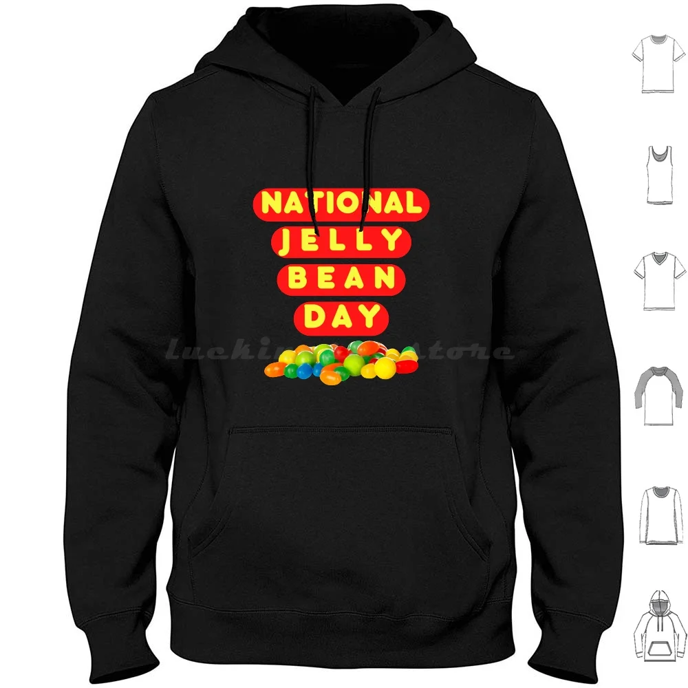 Día Nacional de Jelly Bean, 22 de abril, comida navideña de Pascua, sudadera con capucha de algodón de manga larga, Día Nacional de Jelly Bean, Feed Me
