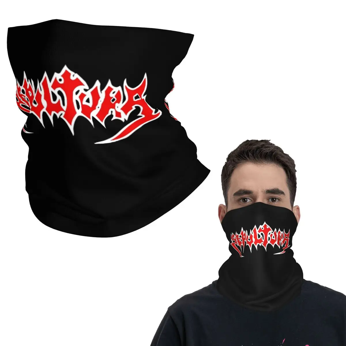 

Бандана-гейтер Sepultura Slayer Death Metal с принтом, многофункциональный велосипедный шарф, унисекс, для взрослых