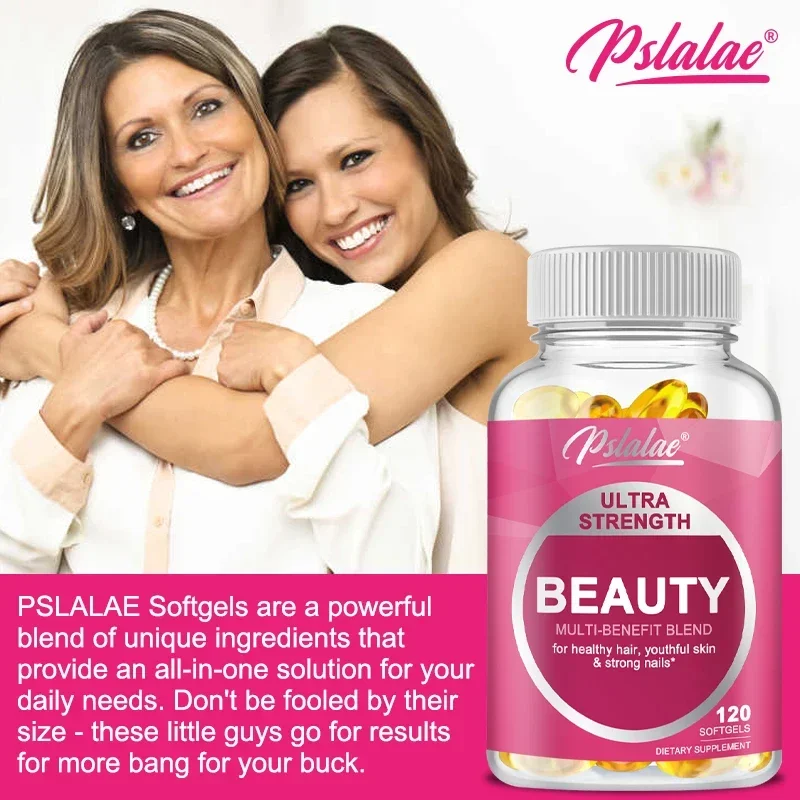 

Ultra Strength Beauty & Collagen Capsules - Hair & Nails & Skin Care, Antioxidant, Detox, Immune System, Anti Aging Supplement