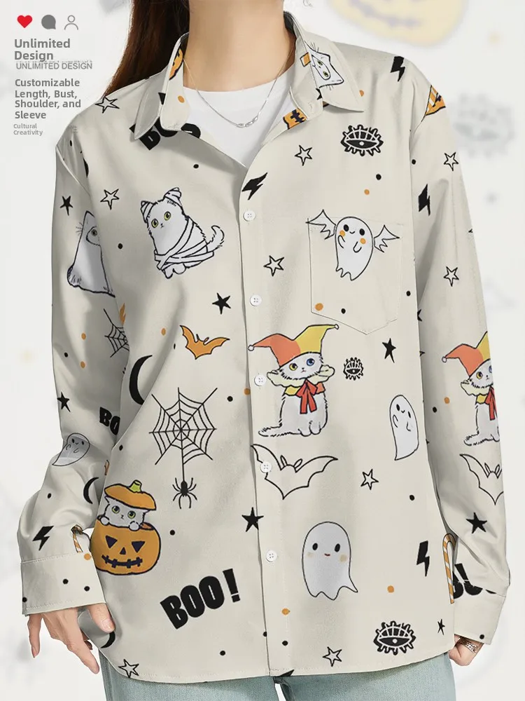 

Повседневное прямое платье из смесового полиэстера с принтом в стиле Хэллоуин: милый клоун-тыква