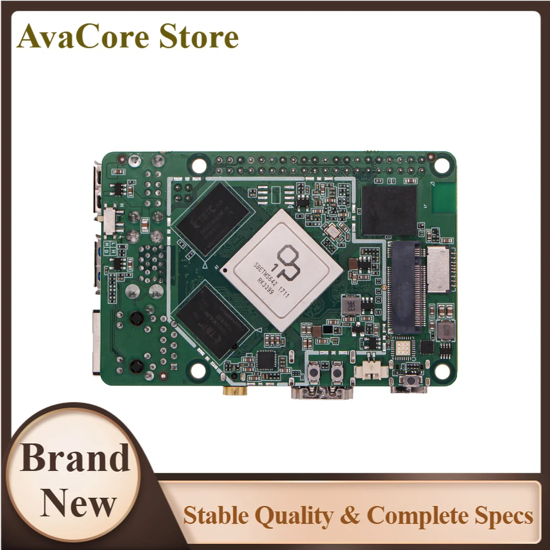 AvaCoreRadxa ROCK 4B Plus OP1 RK3399 6 Core 4K Single Board Computer PCIe 2 1 And Dual WiFi 5 Gigabit Ethernet With Metal Case