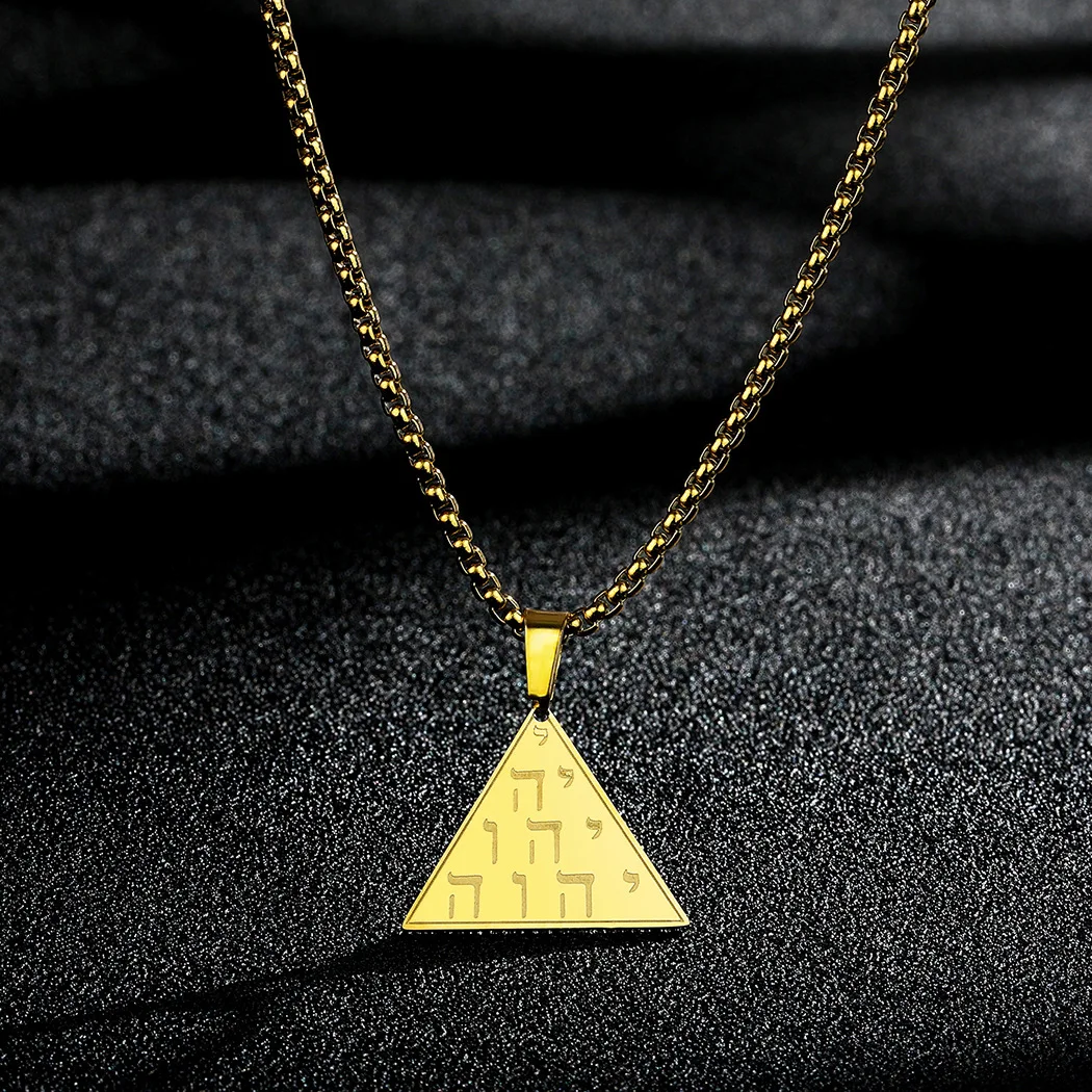 All-Seeing-Eye of Providence Illuminati Pyramid Charm Necklace Round Pyramid Pendant for Men Women Stainless Steel Jewelry New