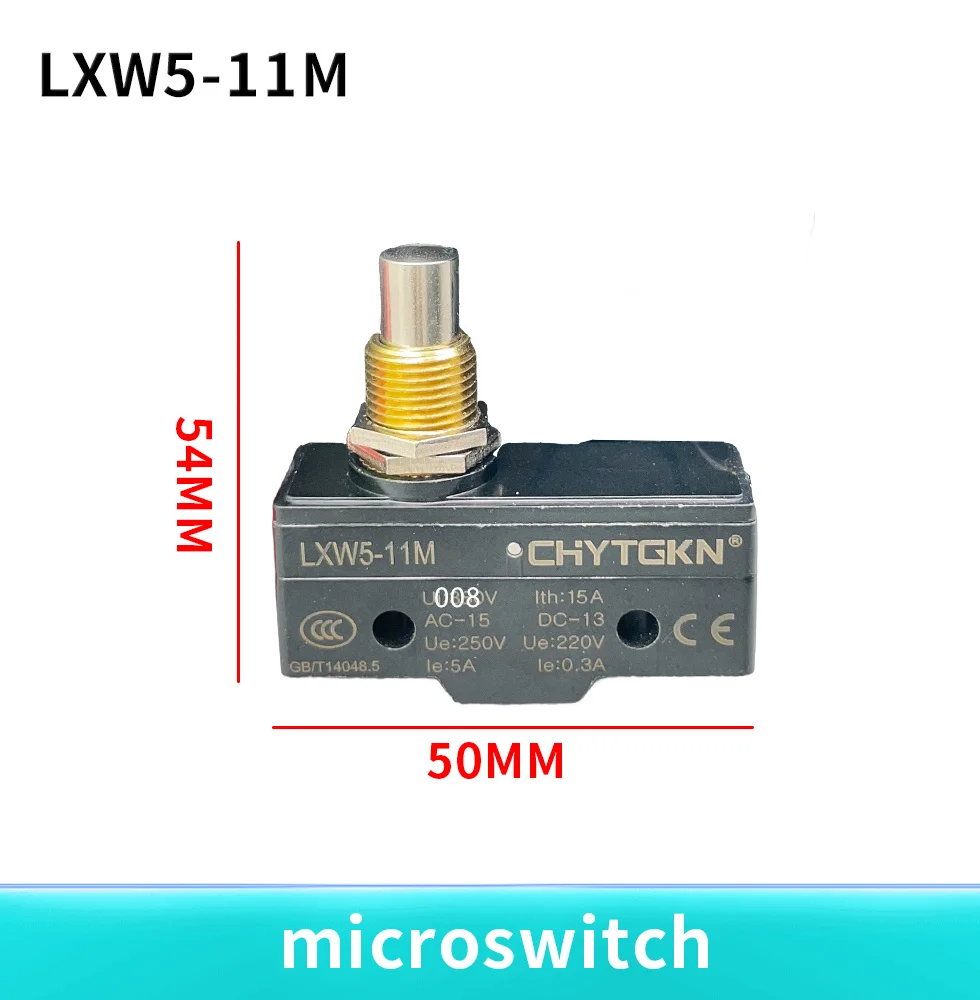LXW5-11M 11Q1 11Q2 AC 380V DC 220V 10A Push Plunger Actuated Momentary Limit Switch Silver Point LXW5-11M