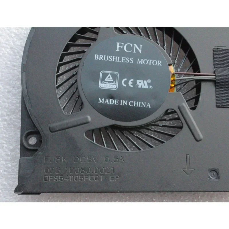 Novo ventilador de refrigeração original para cpu de laptop para DELL Latitude 3480 3580 P79G 0X6K70 FJ8K DC5V 0,5A 023.10080.0021 FCN DFS 541105 FC0T EP