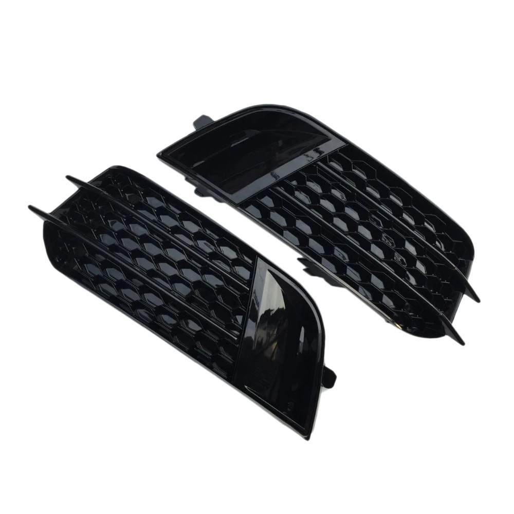 

Car Front Bumper Fog Lamp Cover Fog Light Trim Honeycomb Mesh Grilles for-Audi A1 Non Sline 2010-2015 RS1