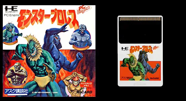 

16-битный компьютерный двигатель HU-CARD: MONSTER PRO WRESTLING (японская версия!!)