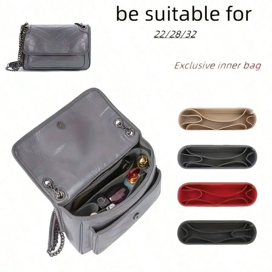 Felt Purse Bag Organizer for 22 28 32 with Compartments for Storage Inner Bag