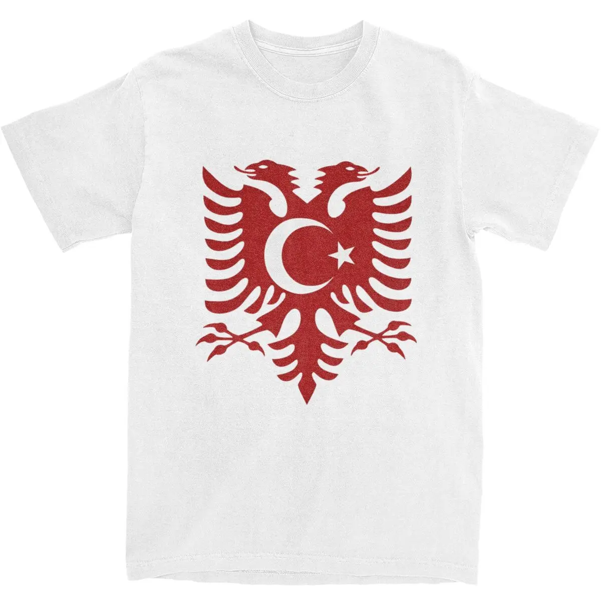 Turkey Albania Flag T-Shirt Hippie T Shirts Short-Sleeved Vintage Tshirt Beach 100 Cotton O Neck 4XL 5XL 6XL Tees