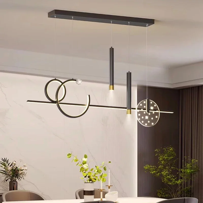 

Modern Minimalist Pendant Lights Stylish Dimmable for Dining Living Room Kitchen Island Chandeliers Lamp Indoor Lighting Fixture