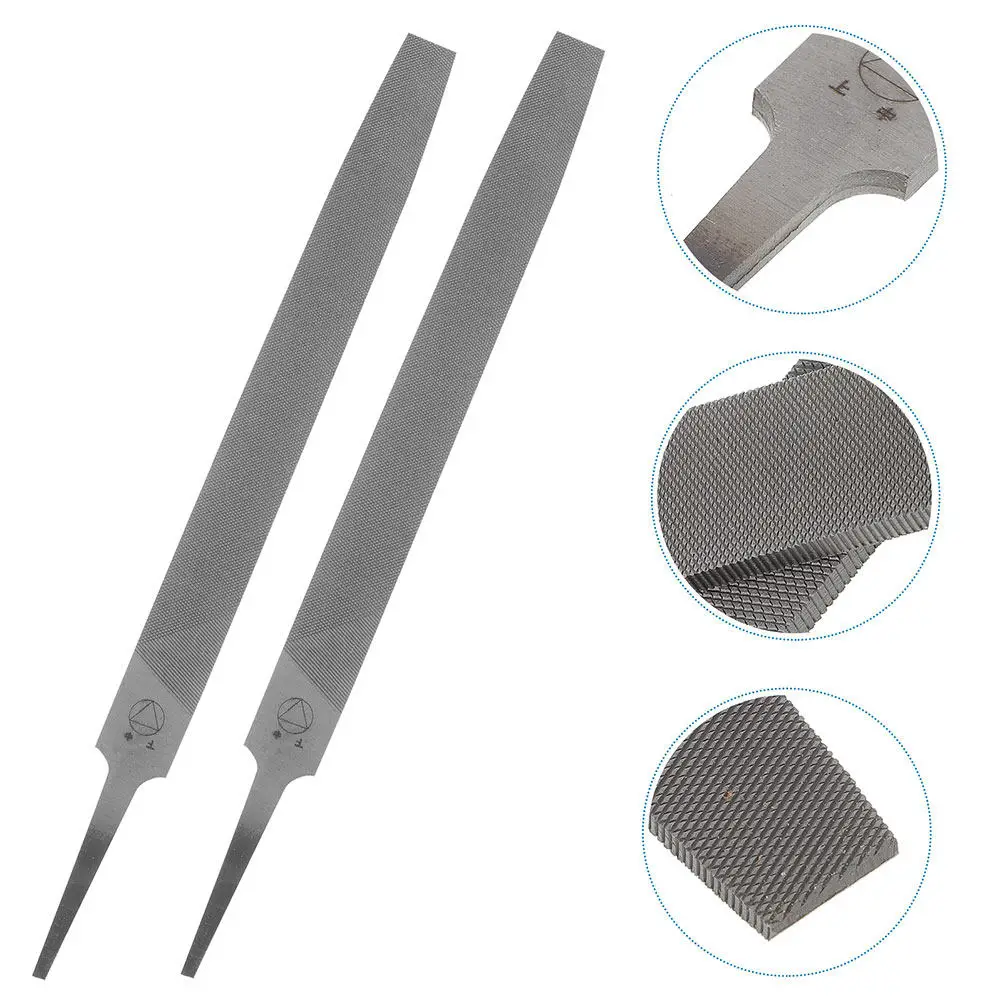 4Pcs Rectangular Mill Hand Files for Axe Sharpening Steel Rust-Proof Deburring Trimming Chamfering Garden Tool Sharpener Metal