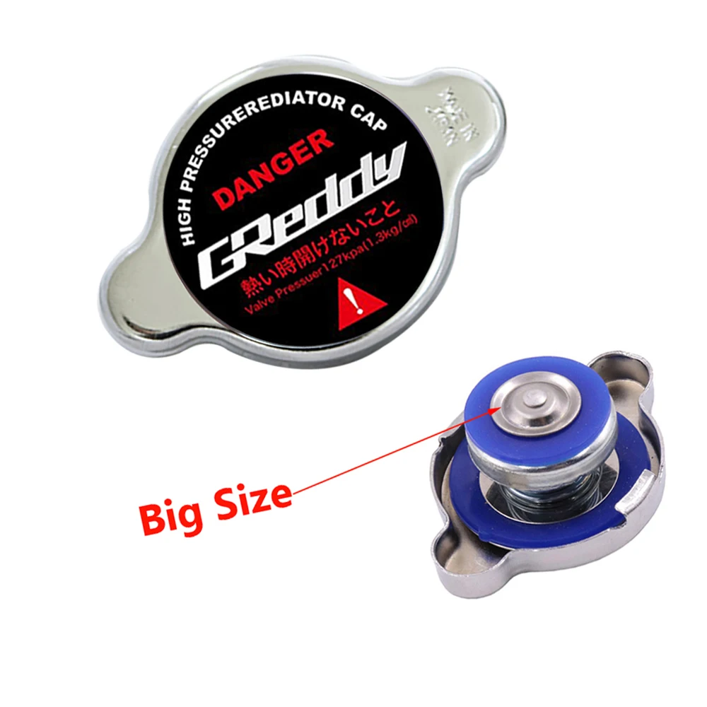 Car Styling Silver Neo Chrome GREDDY High Pressure Radiator Cap For universal Auto Accessories