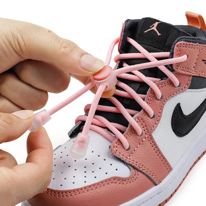 New Elastic Laces Sneakers Round Lock Shoelaces without Ties Kids Adult Quick Shoe Laces Rubber Bands Lazy Shoeace Accessories