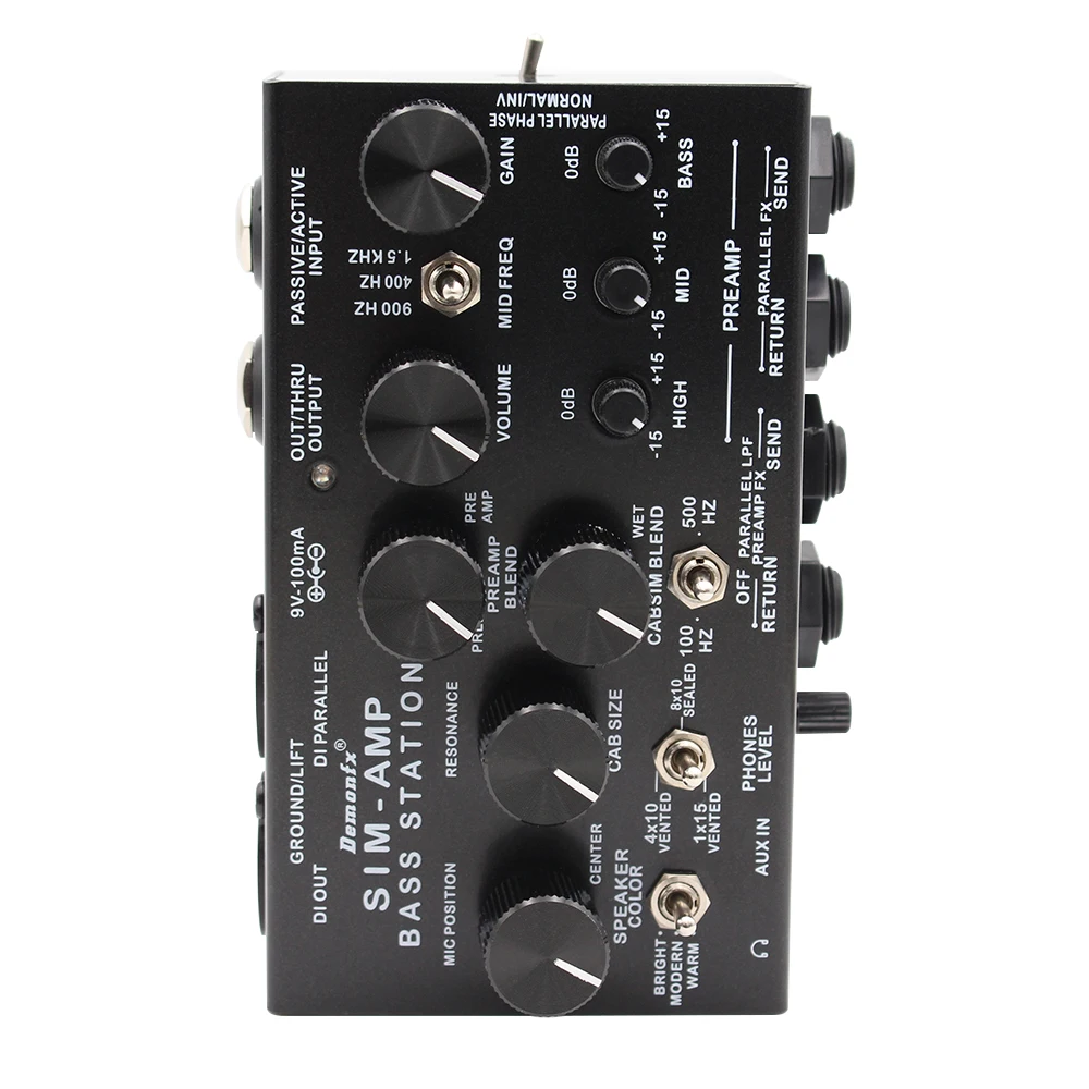 محطة Power Amp SIM الجديدة Demonfx SIM-AMP Simplifier Bass | جهاز محاكاة Preamp، كابينة ستيريو SIM & DI Out لباس كهربائي #2