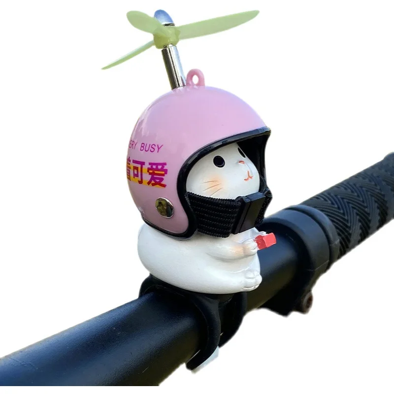 Ozdoby rowerowe, małe figurki kotów do samochodu, dekoracje do pojazdów elektrycznych i motocykli, bambusowe helmy helikopterowe, elec