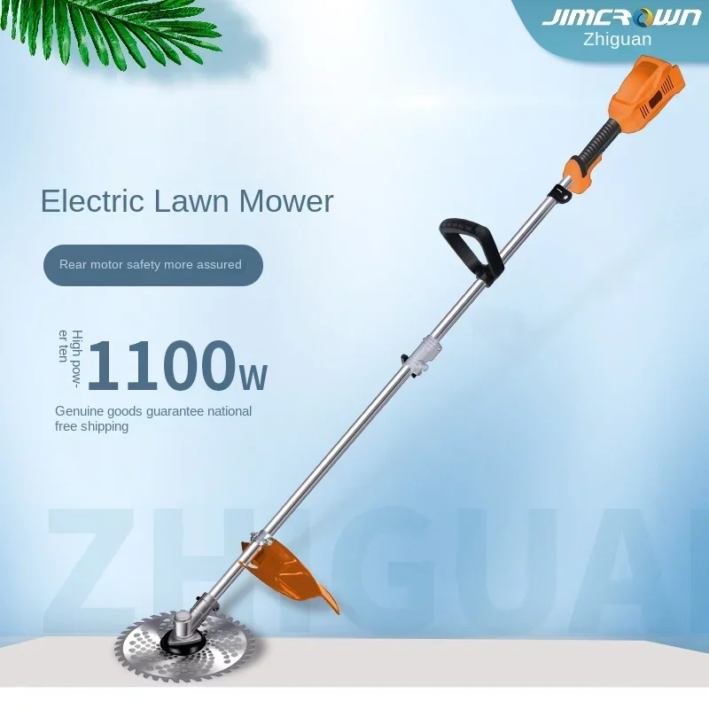 Brushless rechargeable electric lawn mower small handheld l artifact household backpack lawn mower