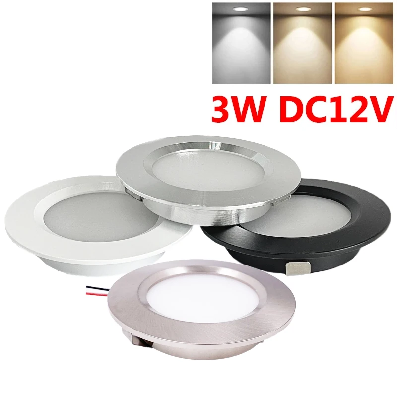 

12V 3W Rv Interior Camper Reading Roof Lights Recessed Led Ceiling Light Panel Camper Rv Ceiling Light Caravan Boat Downlights