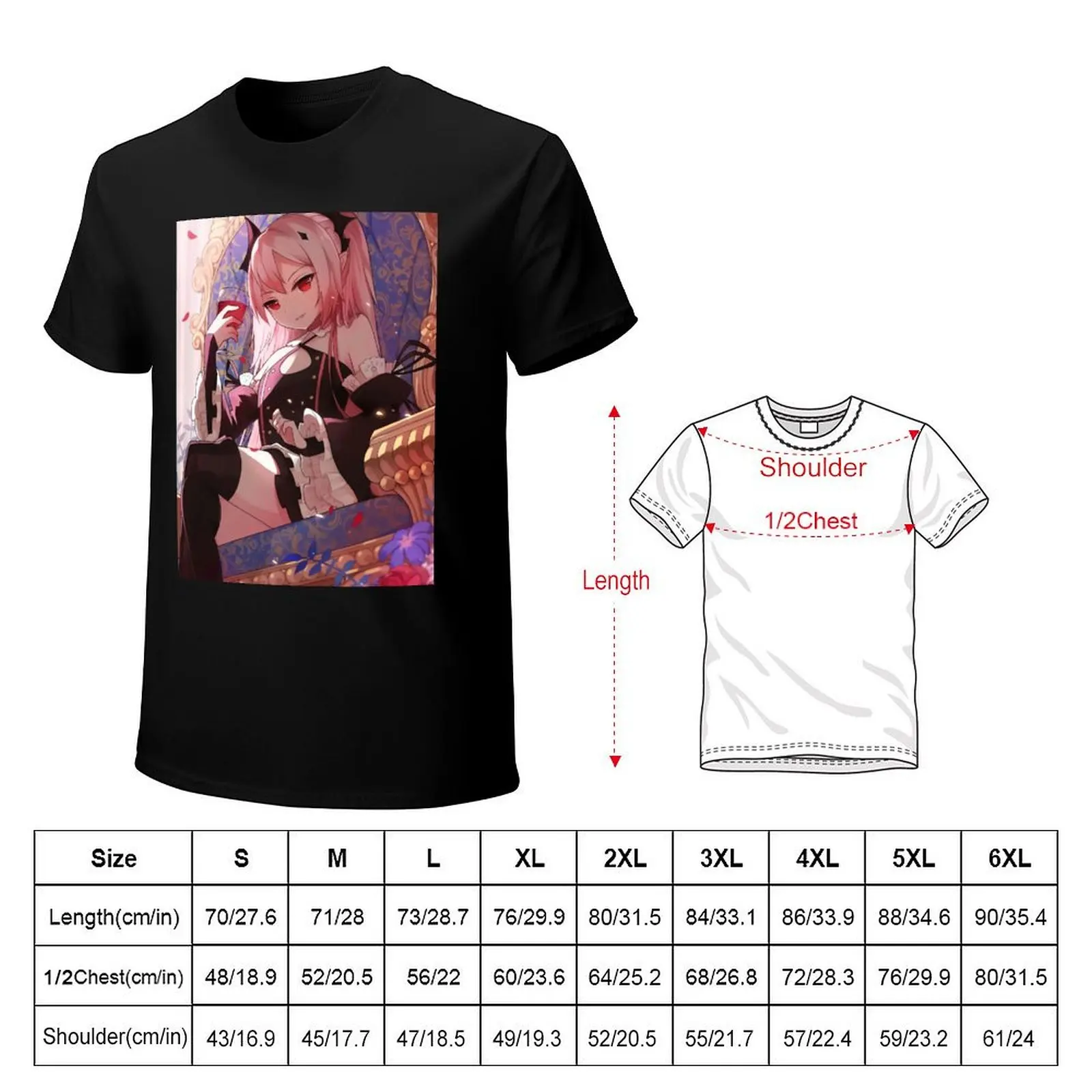 Krul Tepes Seraph of the end Anime Waifu T-Shirt custom shirt plain shirts graphic tee designer shirts mens shirts graphic tee