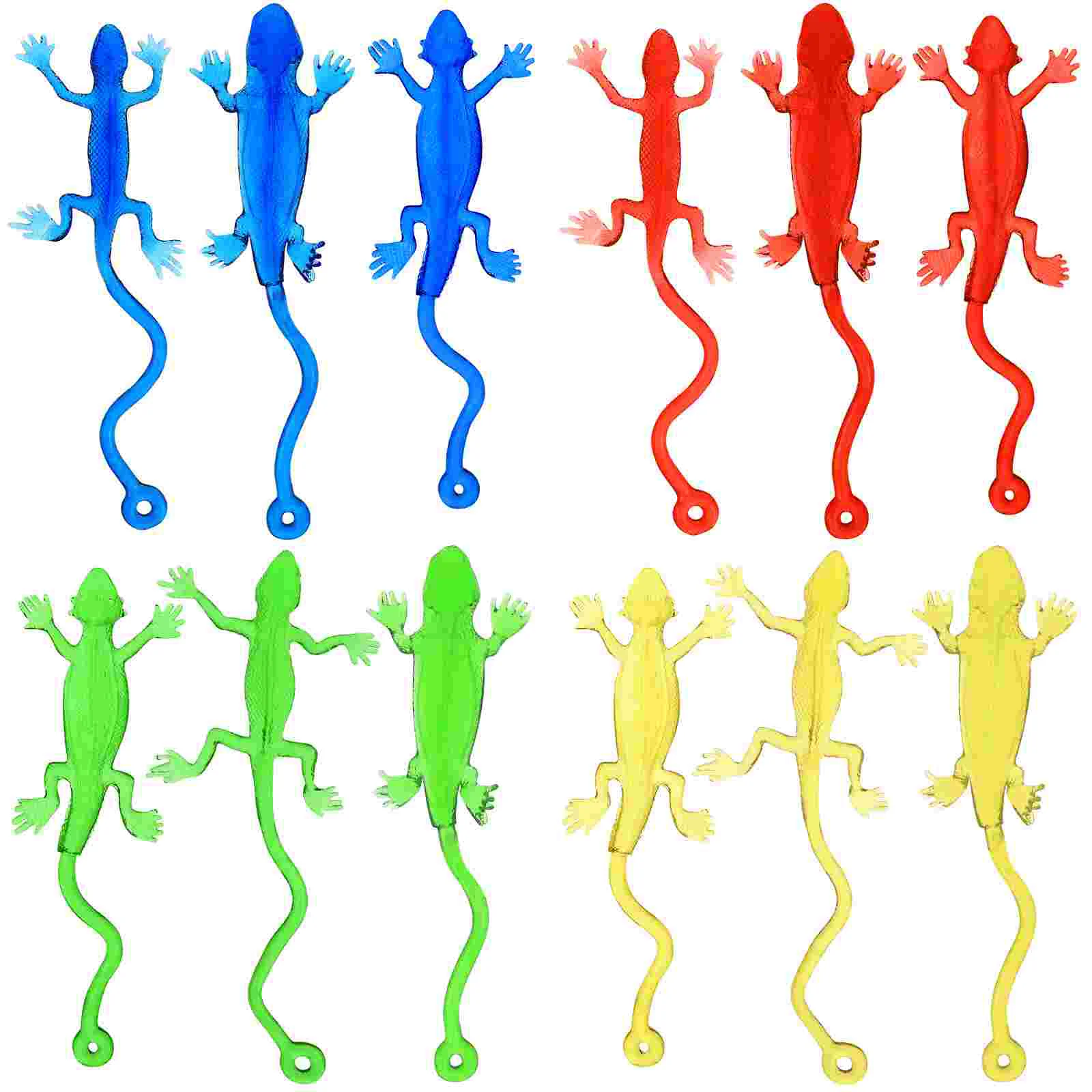 20 Pcs Lizard Soft Gummy Ball Gadgets Funny Piñata Toys Stretchy Sticky Elastic