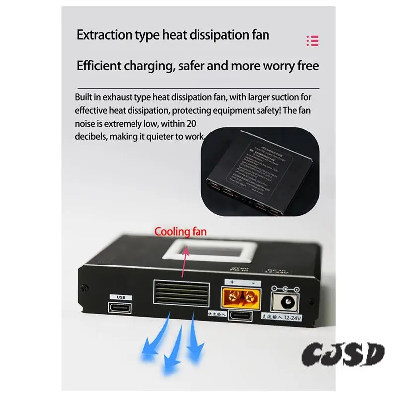 

CJSD-4 Way Full Protocol Desktop Charger Multi-Function Fast Charging Module PD SW3518 Buck Module 400W Charger QC3.0 Easy Insta