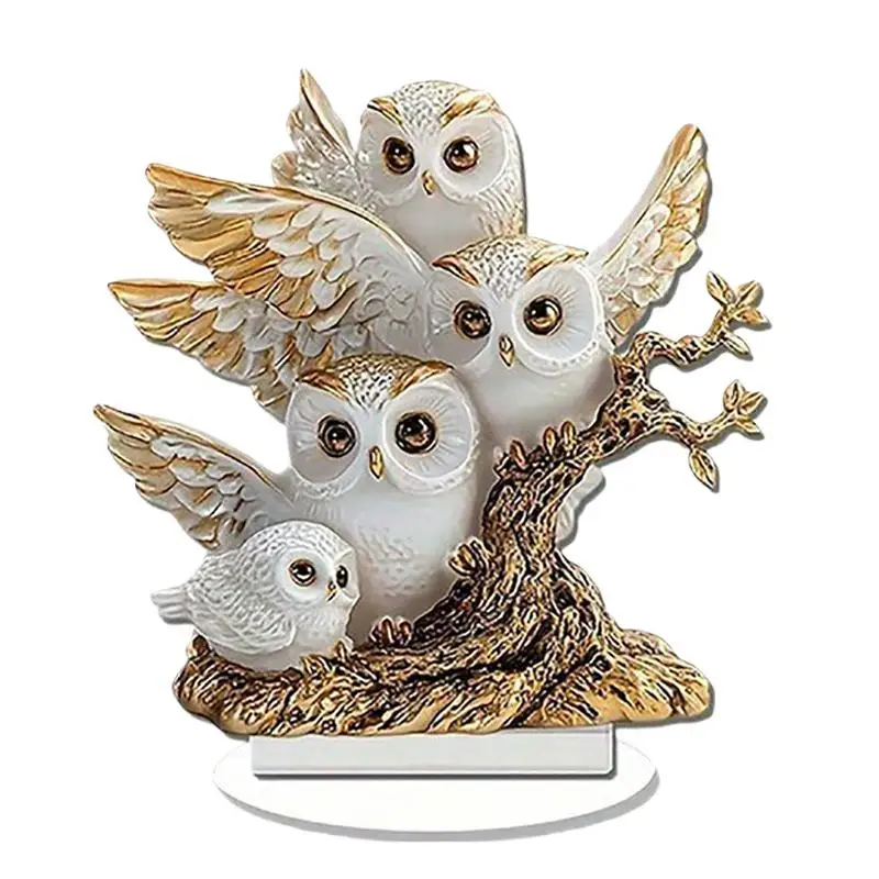 1Pcs Festive Desktop Decoration 2D Flat Anime Themed Owl Statue Collectible Holiday Gift Perfect For Ornament And Decor view 5