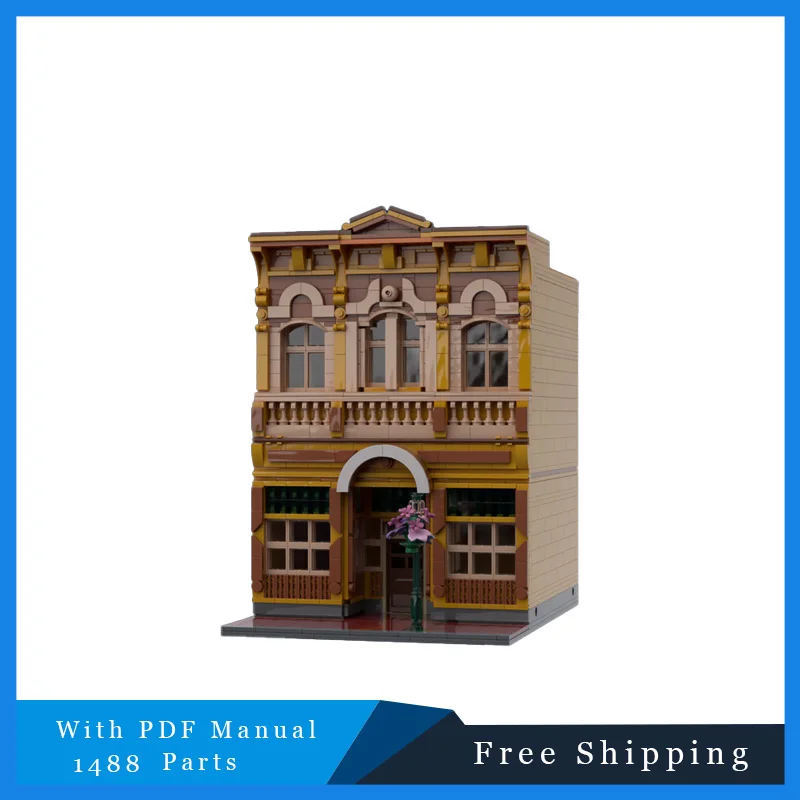 

1488 Parts Retro City Construction Modular City Engineering Building Block Bricks Kids Adult Birthday Christmas Holiday Gift Toy