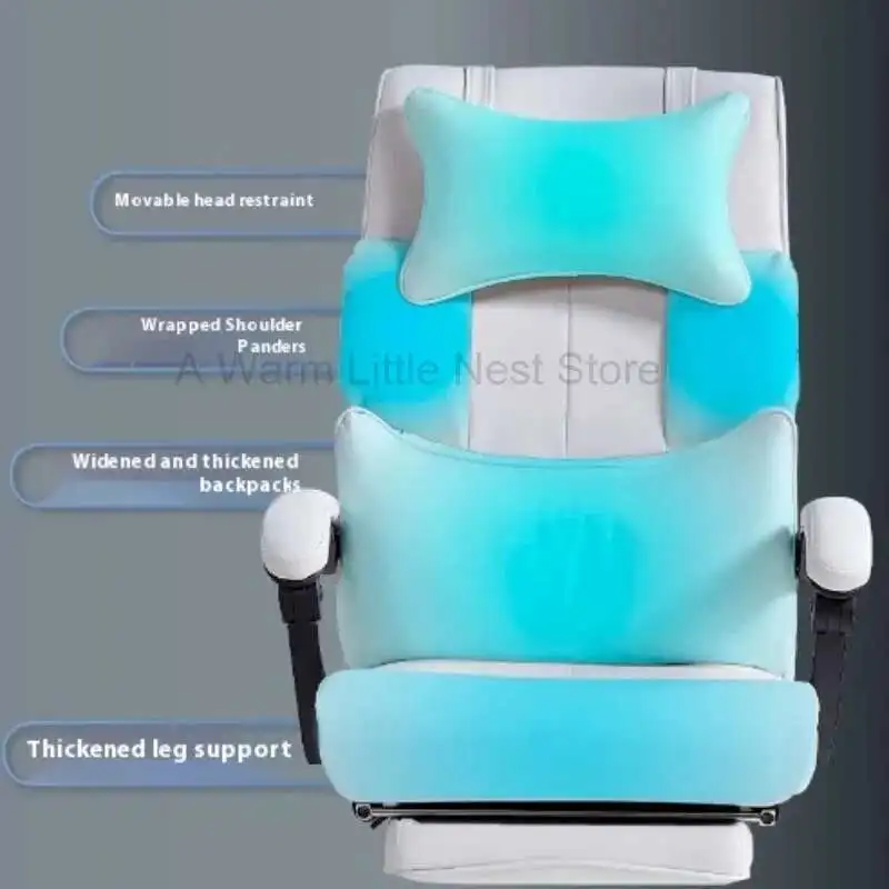 

Transparent Chair Computer Chair Furniture Home Office Rest Chairs Accent Computer Writing Massage White Leather Lazy Armchairs