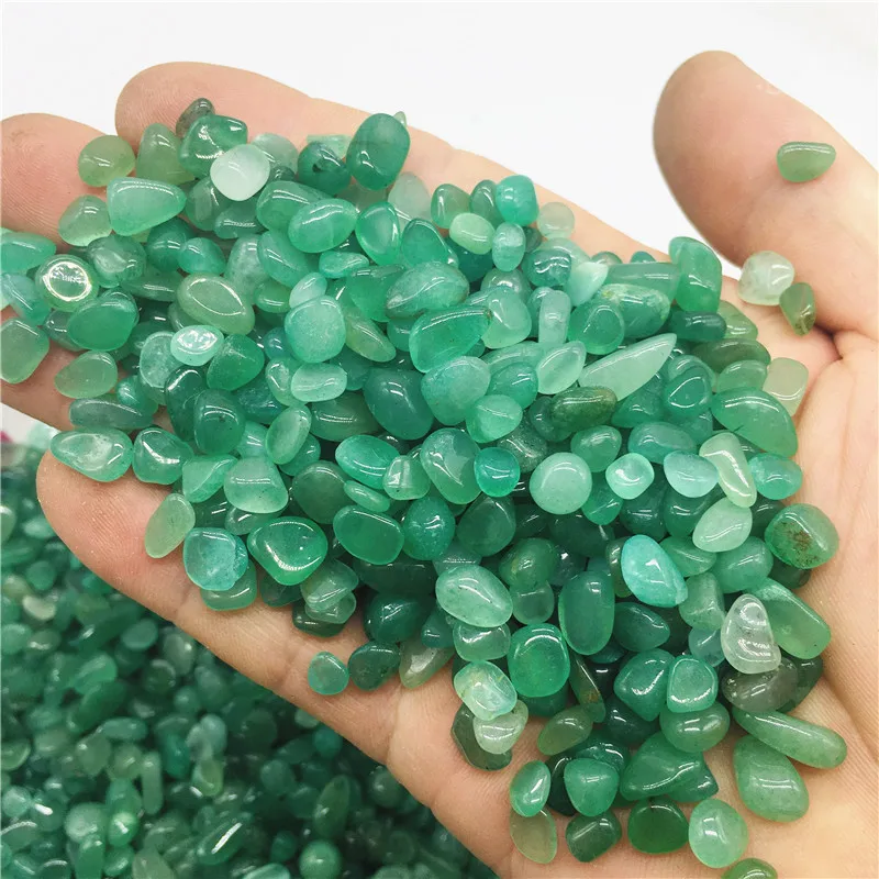 Wholesale Natural Dong ling Jade Gravel Crystal Stone Rock Healing Gemstone Green Aventurine for Fish Tank Home Decor