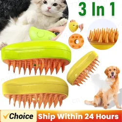 3 in 1 Cat Hair Removal Combs Steam Brush Steamy Dog Brush Electric Spray Cat Hair Brushes for Massage Pet Grooming Comb