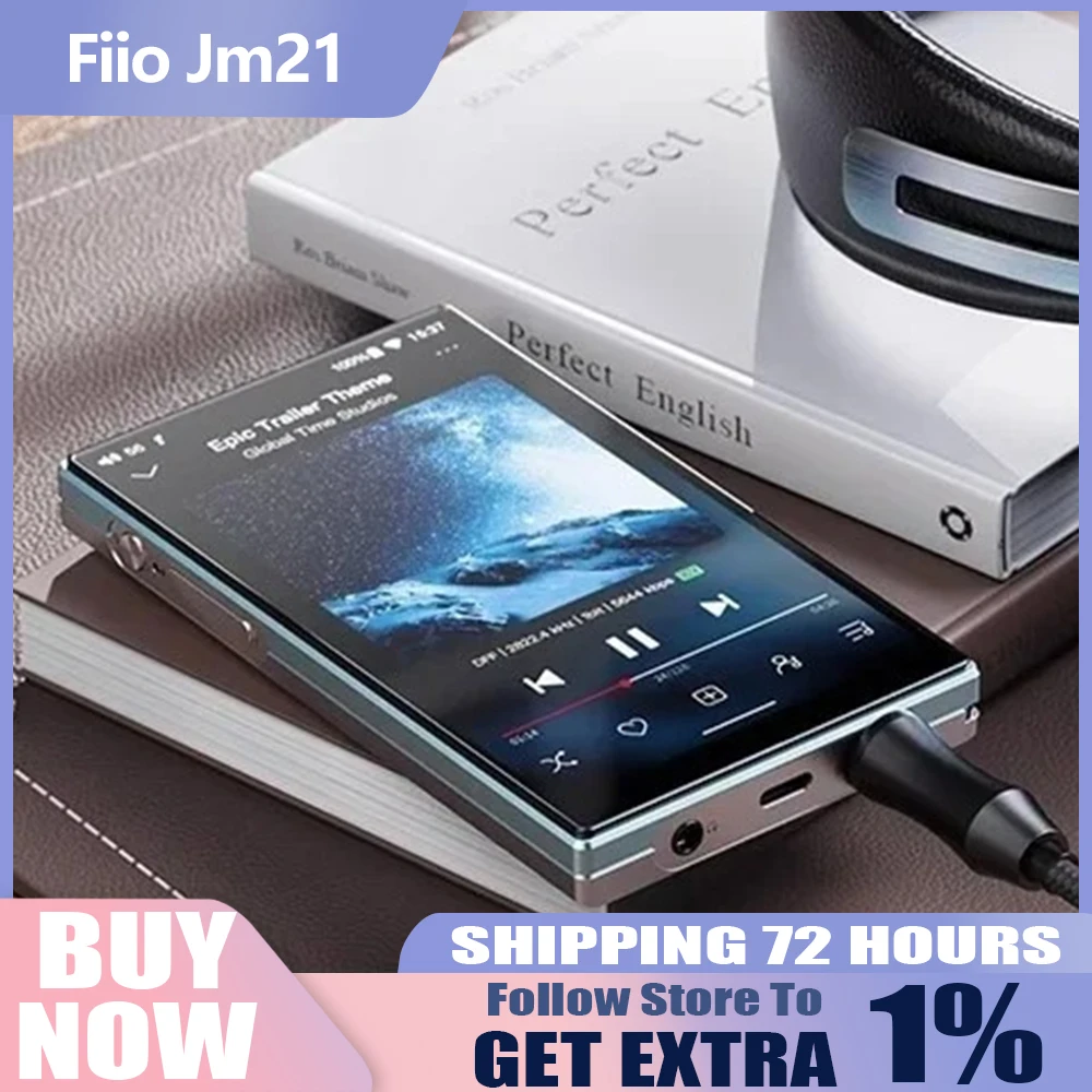 Fiio Jm21 Player Snapdragon المحمولة 680 Hd ضياع مكبر للصوت مخصص مكبر للصوت التوجه Dual-Cs43198 Dual-700mw دعم Spdif