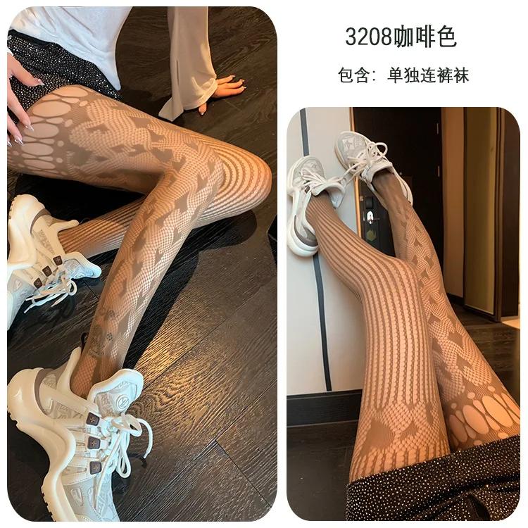 

Длинные ночные сексуальные чулки в европейском и американском стиле, сексуальные ажурные колготки, полые кружевные базовые чулки, ажурные колготки 3208