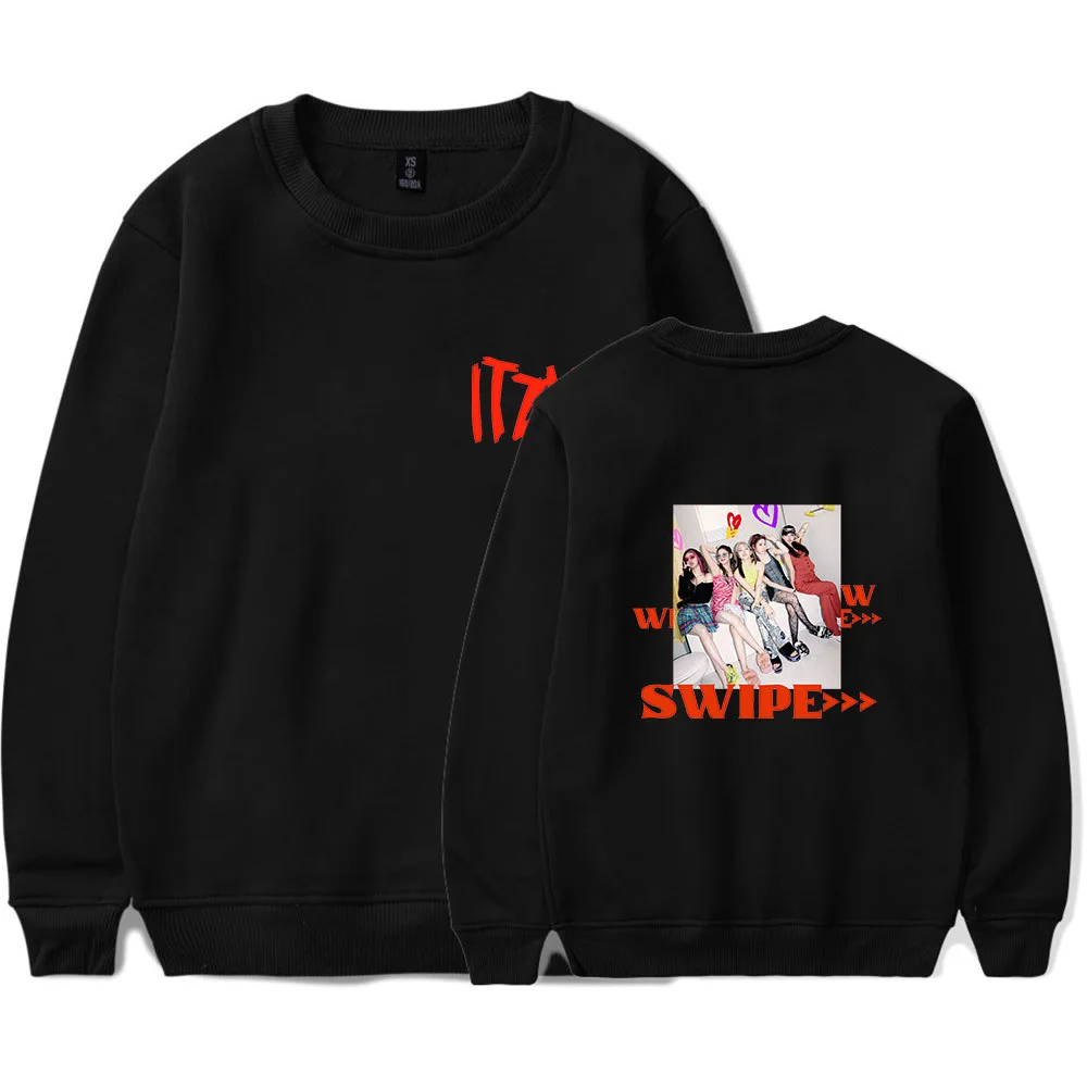 2024 New Group Surrounding ITZY CRAZY IN LOVE Album Casual Sweatshirt 2D Printing Round Neck Sweater For Men And Women Clothes