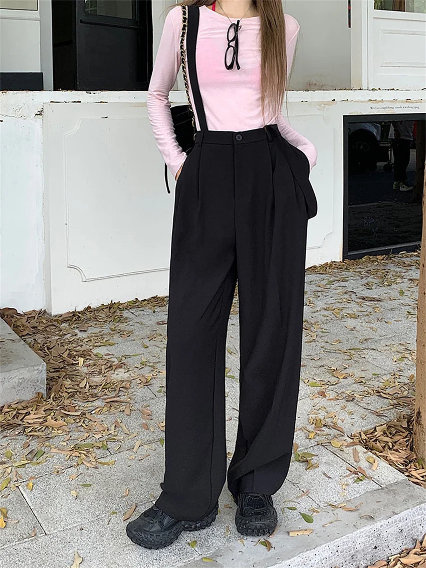 

Alien Kitty 2023 OL Slim Pants Women Office Lady Solid Adjustable Belt Chic 2023 Mujer New Loose Autumn Wide Leg Straight