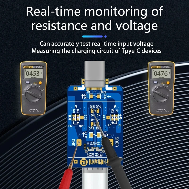 JTX BL-804 USB-C Dock Flex Test Board For iPhone Android Type-C Mobile Phone Battery Power Charging Fault Fast Testing Tool