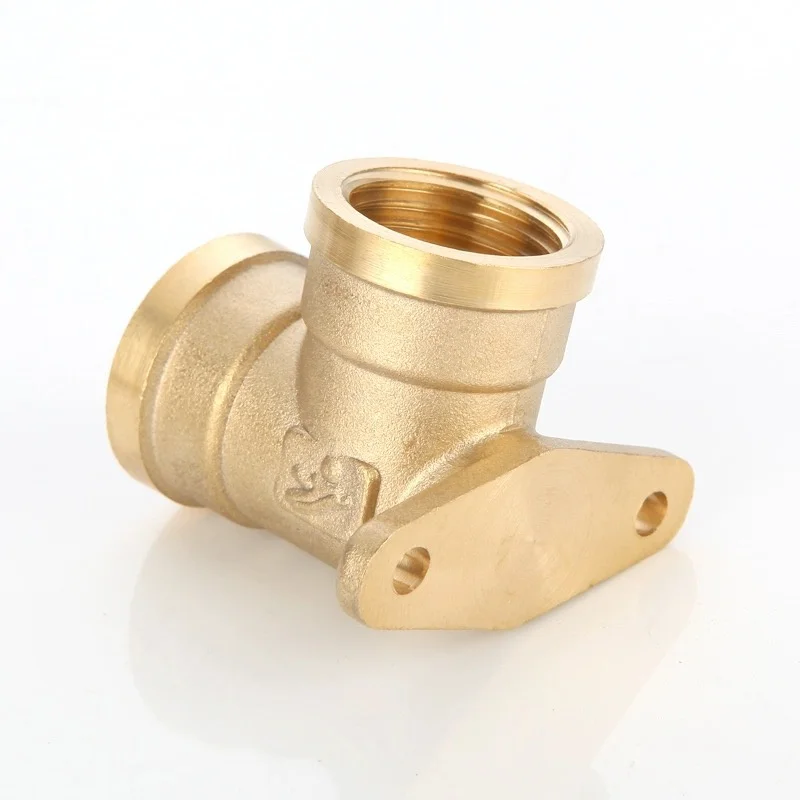 

Латунный разъем 1/2 дюйма x 1/2 дюйма с наружной резьбой BSP, колено 90 градусов, фиксированный соединитель водопроводной трубы, сантехника с опорной пластиной