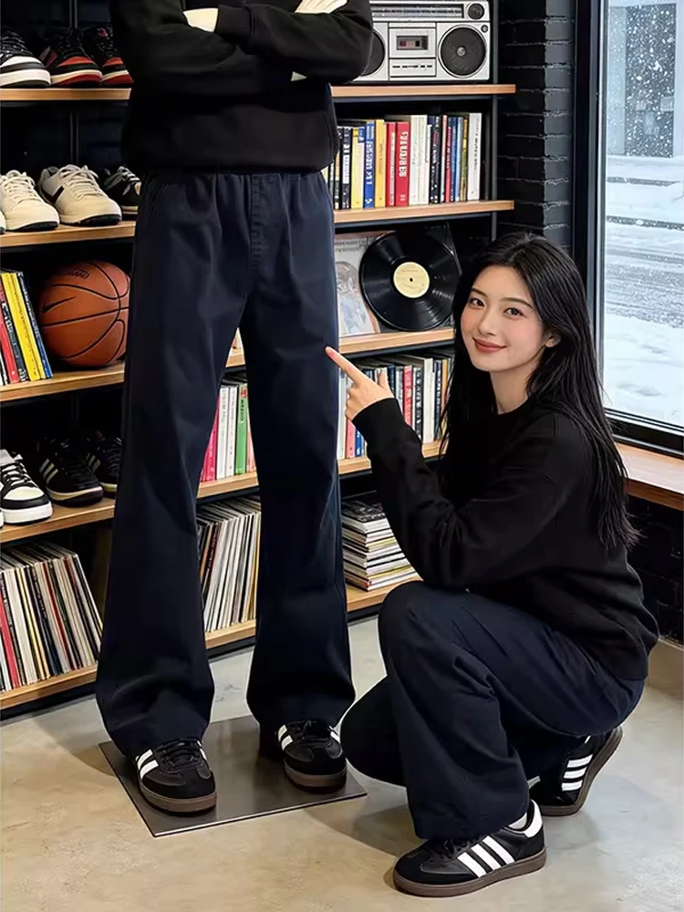 

Джинсы Cleanfit из чистого хлопка, повседневные, мужские, в американском ретро-стиле, прямого кроя, синие, молодежные, модные, весенние, не требуют глажки.