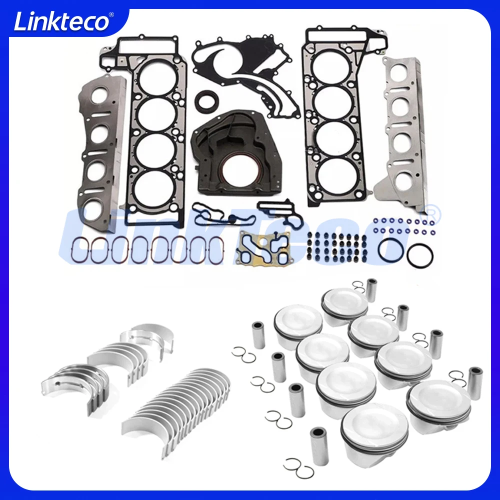 Engine M157 Parts Rebuild Kit Full Head Gasket Piston Rings Bearings Set Fit 5.5 T L For Mercedes-Benz E63 G63 S63 AMG 5.5L 5.5T