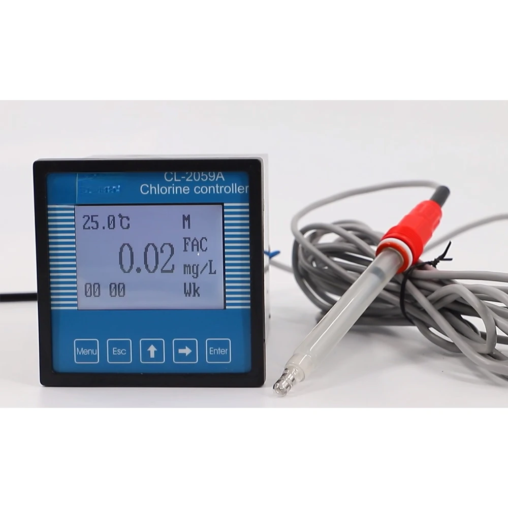 High Quality thermal power plant constant voltage method 0-20.00mg/L 4-20ma Online Residual Chlorine Analyzer with Sensor