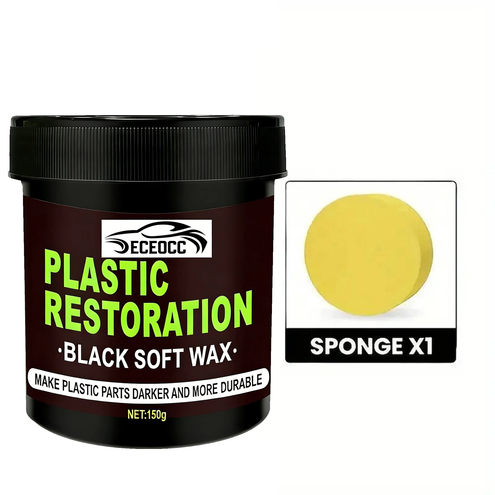 150g Premium Plastic Restorer, Auto Bumper & Trim Refurbish Agent, High Gloss & Durable Protection