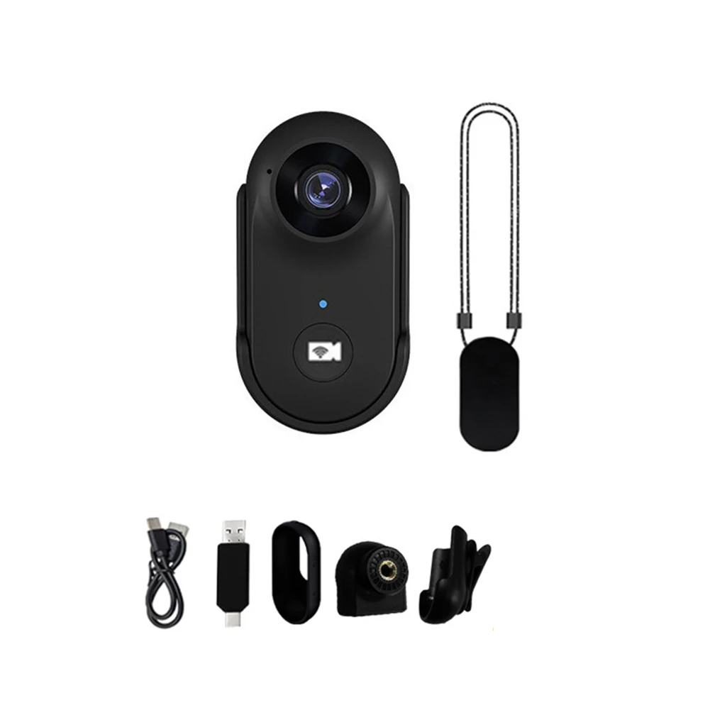 WiFi Action Camera IPX7 Waterproof 6x3x2cm Compact DV for Cycling Vlogging Sports with Helmet Mount Magnetic Sport Accessory