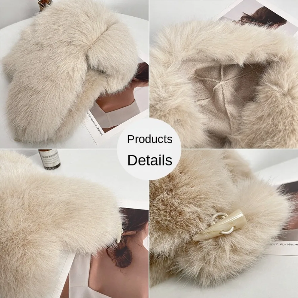 

Ушанка, зимняя плюшевая шапка на открытом воздухе, утепленная мягкая плюшевая шапка-ловушка, ветрозащитная теплая защитная шапка для ушей для женщин и мужчин