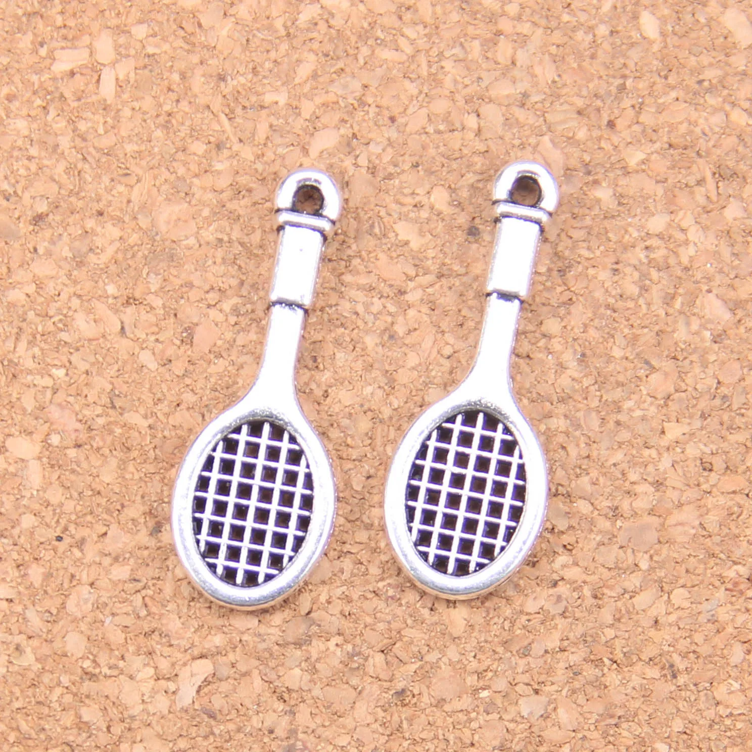 96pcs Charms Tennis Racket 29x10mm Antique Pendants,Vintage Tibetan Silver Jewelry,DIY For Bracelet Necklace