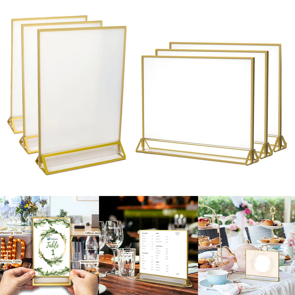 

Display Stand Acrylic Phnom Penh Table Card Wedding Number Plate Menu Stand Table Card 10*15cm, 13*18cm, 15*21cm Storage Holders