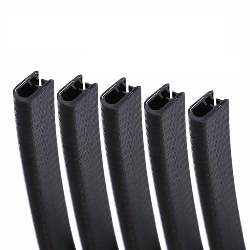 1M U-vormige rubberen afdichtstrip Rand Roestvrij stalen randafdichting Bescherming Deurafdichtingsstrip Auto Stofdichte veiligheidsafdichtingen Strips - afbeelding 2