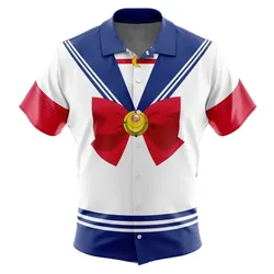 Sailor Moon cartoon anime surfing suit girl short sleeved summer fake sailor suit women's fashionable short sleeved shirt