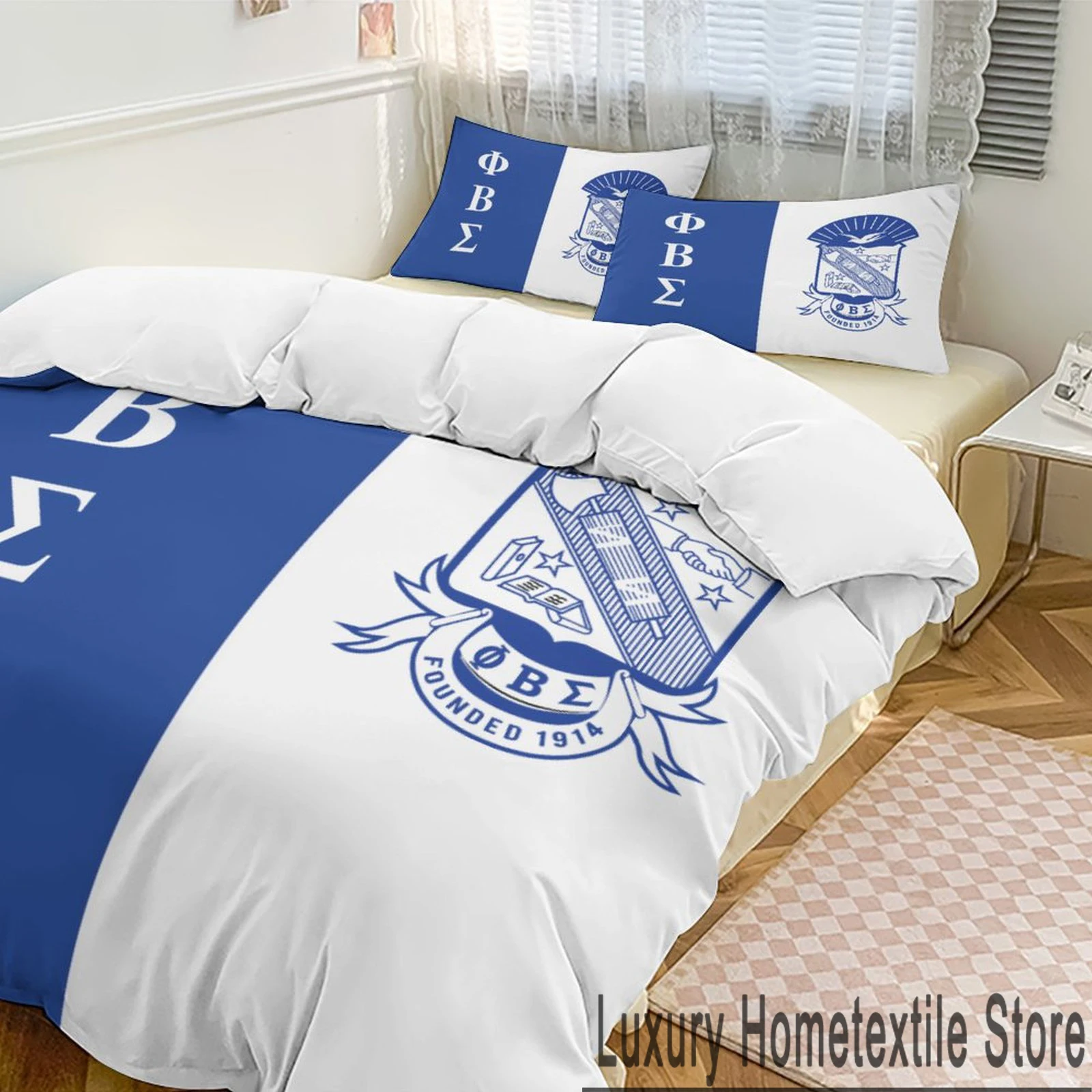 3D Phi Beta Sigma PBS Bedding Set Duvet Cover Bed Set Quilt Cover Pillowcase Comforter king Queen Size Boys Adult Bedding Set