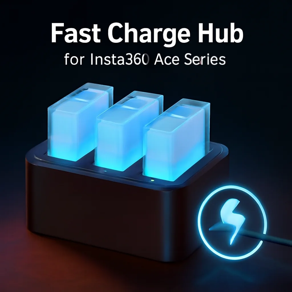 Insta360 Ace Series Fast Charge Hub | Triple Battery Charger with Smart Protection, Compatible with Ace Pro 2/Ace Pro/Ace