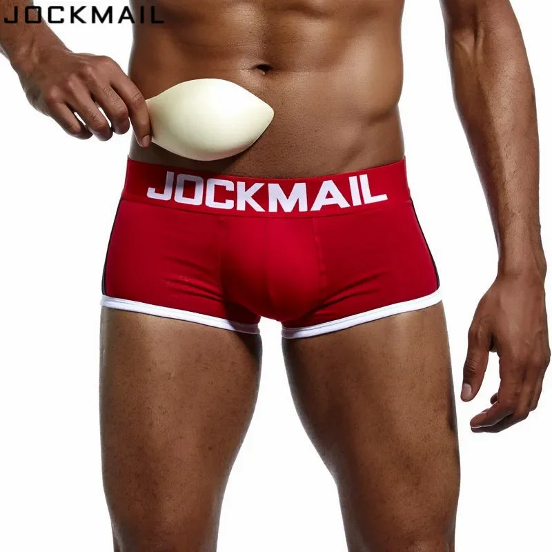 JOCKMAIL brand mens underwear boxers bulge enhancing push up cup underwear men shorts trunk Enlarge Mens panties underpants